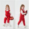 He&Yingmin Baby Toddlers Snow Bib Overalls Snowsuit Winter Warm Down Pants Thicken Windproof Resistant Ski Pants (Standard, 12-18 Months, Red) view 4