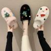 ICOBES Minority simple comfortable outdoor home Christmas cute head cover fluffy slippers view 2