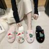 ICOBES Minority simple comfortable outdoor home Christmas cute head cover fluffy slippers view 3