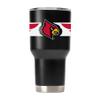 Gametime Sidekicks Louisville Cardinals Black 30oz Tumbler - Officially Licensed, 18/8 Stainless Steel, Double-walled, Vacuum-insulated, UV LED Printed Logos, Sweatless, Stays Hot/Cold - 360 Wrap view 1