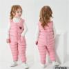 He&Yingmin Baby Toddlers Snow Bib Overalls Snowsuit Winter Warm Down Pants Thicken Windproof Resistant Ski Pants (Standard, 3-4 Years, Pink) view 2