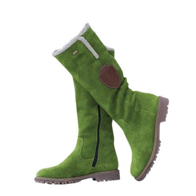 HINDOLA Women's Mid Calf Snow Boots Anti-Slip Waterproof Outdoor Shoes Fashion Winter Boots Warm Fur Lined Comfortable Booties for Women