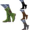 HINDOLA Women's Mid Calf Snow Boots Anti-Slip Waterproof Outdoor Shoes Fashion Winter Boots Warm Fur Lined Comfortable Booties for Women view 4