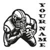 Customizable Football Wall Decals - Personalized Custom Football Player Decal - Select Your Player's Number and Name - Unique Boys Name Football Player Wall Sticker view 3