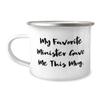 Appreciation Minister Gifts, My Favorite, Funny Birthday 12oz Camping Mug Gifts Idea For Men Women, Minister Gifts From Boss, Wedding officiant, Marriage celebrant, Love gifts, Wedding vows, Minister