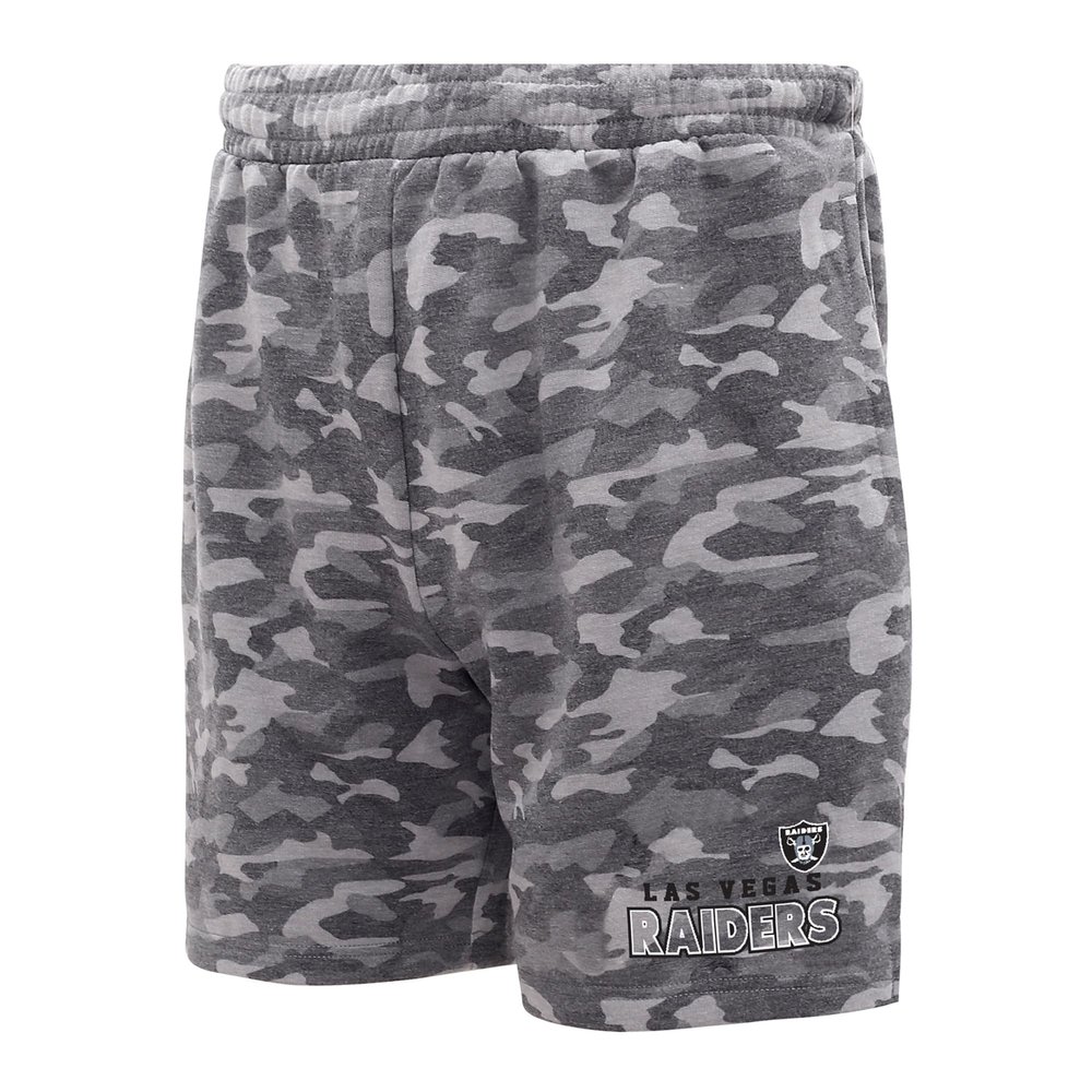 Concepts Sport Men's Charcoal Las Vegas Raiders Biscayne Camo Shorts