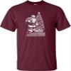 5X-Large Maroon Mens Santa Squatch Believes in You Funny Bigfoot Christmas T-Shirt view 2