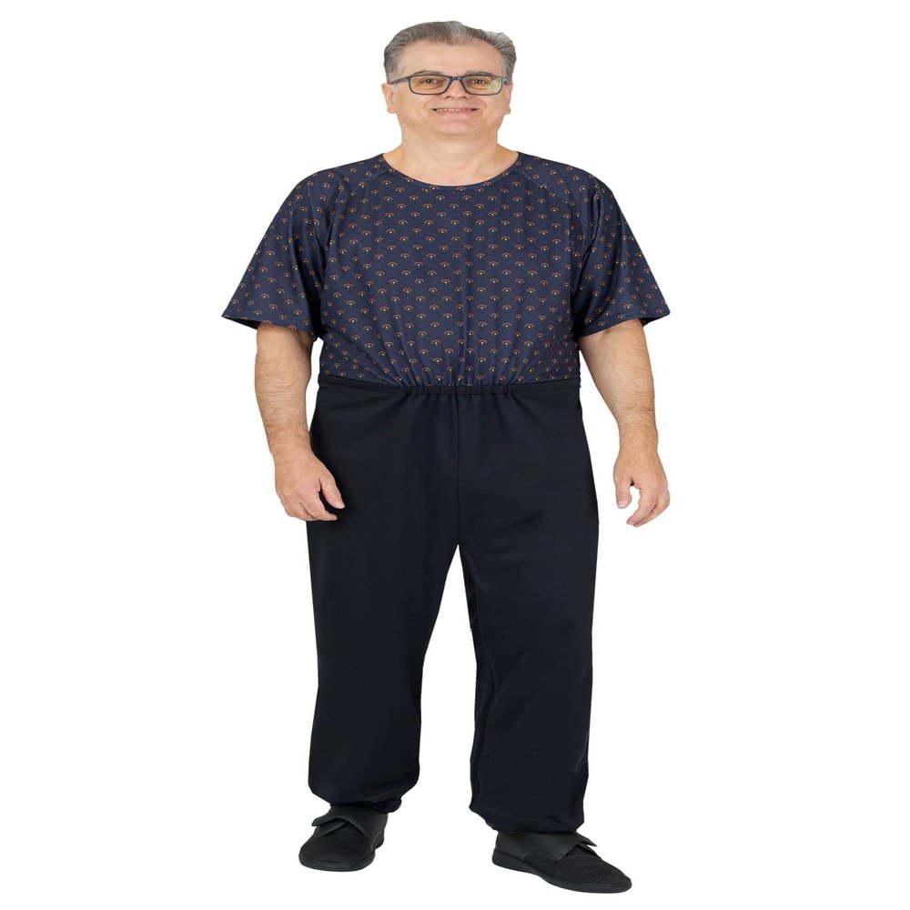 Ovidis Dementia Clothes  Alzheimer Anti-Strip Jumpsuit Men Jumpsuit for Men  Adaptive Clothing with Back Zipper  Dementia Product for Eldery  Bobby Copper