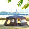 KTT Extra Large Tent 14 Person,Family Cabin Tents,2 Rooms,Straight Wall,3 Doors 3 Windows with Mesh,Waterproof,Straight Wall,Big Tent for Outdoor,Picnic,Camping,Gathering(Brown) view 2