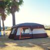KTT Extra Large Tent 14 Person,Family Cabin Tents,2 Rooms,Straight Wall,3 Doors 3 Windows with Mesh,Waterproof,Straight Wall,Big Tent for Outdoor,Picnic,Camping,Gathering(Brown) view 3