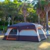 KTT Extra Large Tent 14 Person,Family Cabin Tents,2 Rooms,Straight Wall,3 Doors 3 Windows with Mesh,Waterproof,Straight Wall,Big Tent for Outdoor,Picnic,Camping,Gathering(Brown) view 4