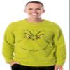 Dr. Seuss Adult Unisex Grinch Who Stole Christmas Fleece Pullover Long Sleeve Top for Women or Men (Small) Green view 4