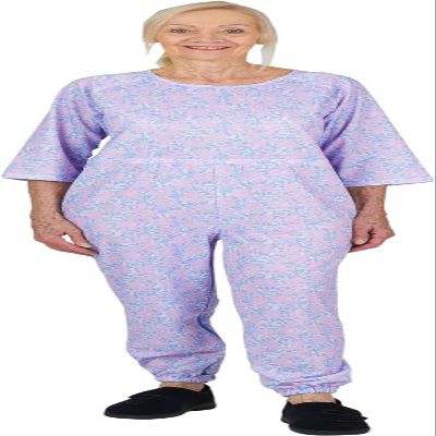 Ovidis Dementia Clothing - Alzheimers Anti-Strip Jumpsuit - Onesie for Elderly Women - Carrie Wisteria XL