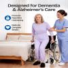 Ovidis Dementia Clothing - Alzheimers Anti-Strip Jumpsuit - Onesie for Elderly Women - Carrie Wisteria XL view 4