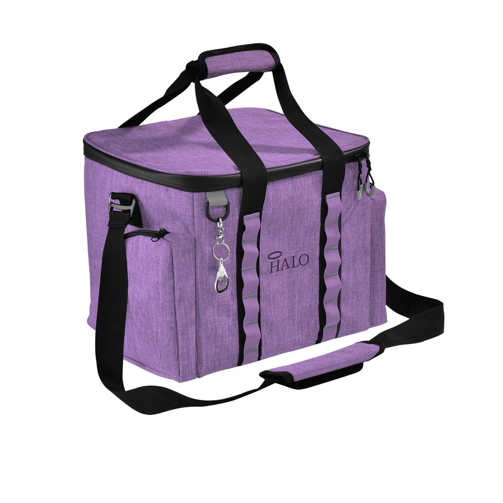 Halo Thermoelectric Cooler Bag, 12V Electric Cooler Bag with Hybrid Cooling and Warming Technology, Plug-in for Vehicles, 15L Capacity, Lavender