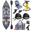 Solstice Inflatable Kayak Boat  Durable, Portable & Adventure-Ready, Heavy Duty PVC  Adjustable Seats, Accessory Mounts, Skeg & Pump Included, Fishing, 1-2 Person Tandem, Scout, Camo, 12'6" view 1