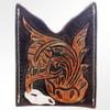American Darling Card Holder Hand Tooled Genuine Leather | Business Credit view 2