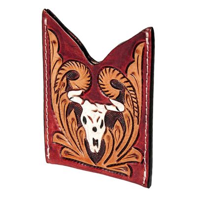 American Darling Card Holder Hand Tooled Genuine Leather | Business Credit