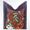 American Darling Card Holder Hand Tooled Genuine Leather | Business Credit view 2
