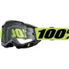 100% Accuri 2 Enduro Goggle Neon Yellow/Clear Lens, One Size view 1