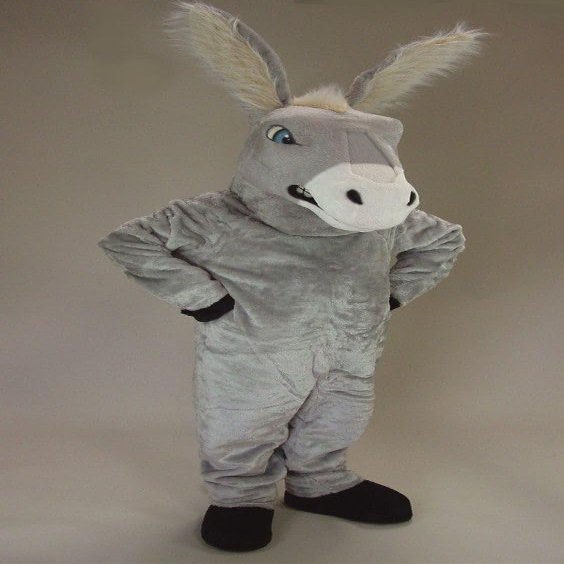FurryWu Studio New Professional Grey Donkey Animie Costume Christmas Cosplay Halloween Mascot Costume Fancy Dress