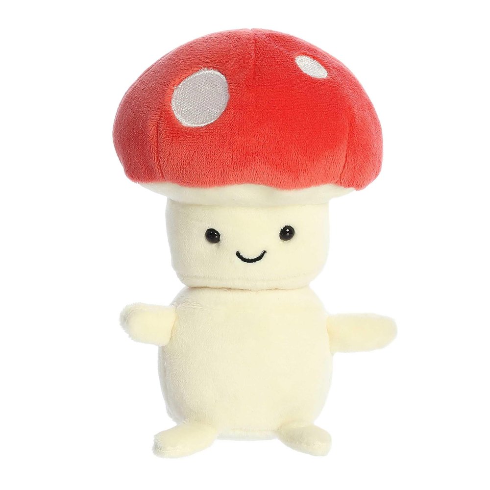 Aurora Vibrant Spring Land of Lils Mushroom Stuffed Animal - Decorative Companion - Endless Fun - Red 5 Inches