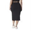 Andrew Marc Women's Stretch French Terry Midi Skirt, Black view 3