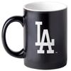 Boelter Brands Two Toned Matte Black 14oz Coffee Mug, MLB Team Logo with Inner Team Color (Los Angeles Dodgers)
