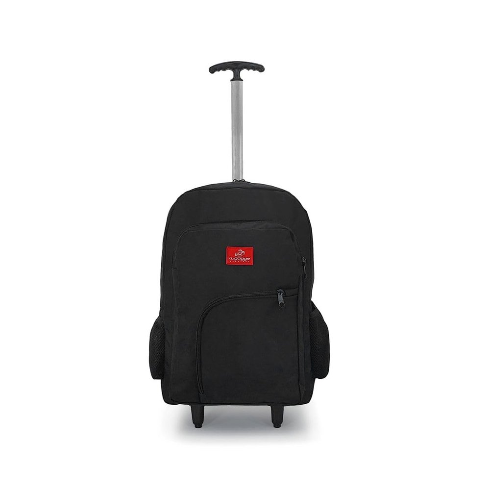 Adult 15.6 College Executive Rolling Backpack Laptop Backpack, black / black, 31 litros, Heavy duty backpack with back strap and wheel