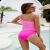 Blooming Jelly Women's Sexy One Piece Bathing Suits One Shoulder Swimsuits Slimming Mesh Swimwear (X-Large, Hot Pink) view 4