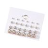 12 Pairs Shining Silver Jewelry Set Hypoallergenic Stud Earrings Set for Women Fashion Aesthetic Jewelry Accessories Statement Earrings for Birthday view 1
