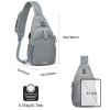 G4Free Sling Bag RFID Crossbody Sling Backpack with USB Charging Port, Travel Hiking Daypack Shoulder Chest Bag for Women Men(Gray) view 2