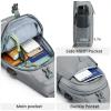 G4Free Sling Bag RFID Crossbody Sling Backpack with USB Charging Port, Travel Hiking Daypack Shoulder Chest Bag for Women Men(Gray) view 3