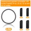 6pcs Water Bottle Sealing Ring Replacement for Owala FreeSip, Silicone Lid Seal O Ring for Owala Water Bottle 24/25/32/40 oz, Rubber Lid Gasket Replacement Bottle Accessories for Owala (Gray) view 2