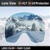 ZERO TECH BASE Compatible Replacement Lens for Oakley Canopy Snow Goggles Ruby Clear view 2