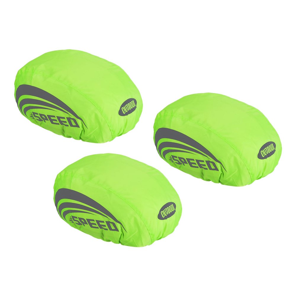 PATIKIL Bike Helmet Cover, 3 Pack Motorcycle Helmet Rain Covers Waterproof Bicycle Helmets Covers with Reflective Strip for Road Cycling, Green