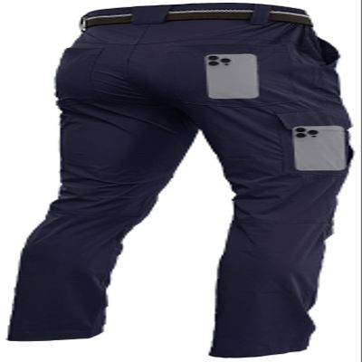 Men's Lightweight Hiking Cargo Work Pants Quick Dry Water Resistant Fishing Travel Climbing Outdoor Stretch Pants Navy 36