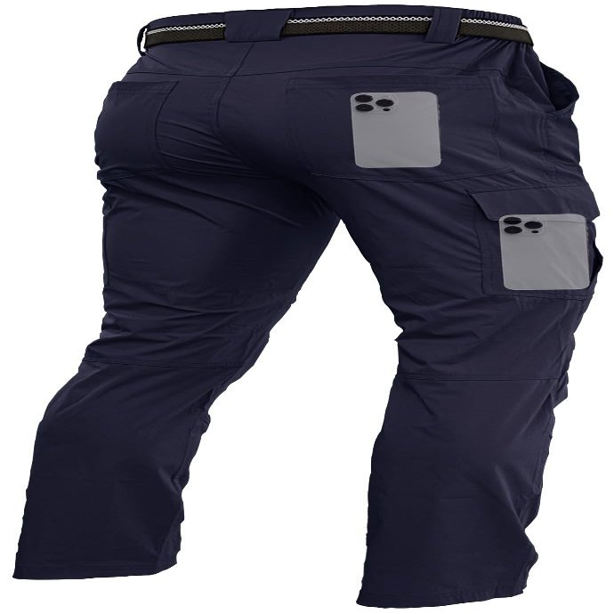 Men's Lightweight Hiking Cargo Work Pants Quick Dry Water Resistant Fishing Travel Climbing Outdoor Stretch Pants Navy 36