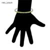 Paris Jewelry 18k White Gold Plated Round Adjustable Tennis Bracelet, Peridot Birthstone Jewelry, Gift for Women view 4