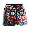 ROAR-INT Kid's Muay Thai Shorts Martial Arts MMA Kickboxing Shorts for Boys Girls Boxing Trunks Shorts (US, Alpha, Large, Regular, White-Black, Regular Fit) view 2