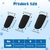 2 Pairs Toe Warmers, 5.91x4.53 inch Neoprene Toe Warmers Boots Black Grey Toe Cuffs Warm Socks Reusable Toe Cover Thermal Toe Caps for Feet Winter Shoes Booties Hikin view 2