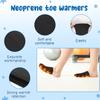 2 Pairs Toe Warmers, 5.91x4.53 inch Neoprene Toe Warmers Boots Black Grey Toe Cuffs Warm Socks Reusable Toe Cover Thermal Toe Caps for Feet Winter Shoes Booties Hikin view 3
