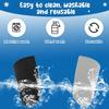 2 Pairs Toe Warmers, 5.91x4.53 inch Neoprene Toe Warmers Boots Black Grey Toe Cuffs Warm Socks Reusable Toe Cover Thermal Toe Caps for Feet Winter Shoes Booties Hikin view 4