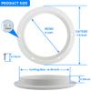 BALAVA Deck Plates for Boats,Boat Hatch,6" Circular Non Slip Inspection Hatch with Detachable Cover,Inspection Deck Plate Hatch,Water Tight for Outdoor Installations,Including Fasteners-White view 2
