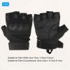 PATIKIL Fingerless Gloves, 1Pair Half Finger Gloves Breathable Workout Gloves for Outdoor Work Climbing Cycling Hunting, Black, XL view 2