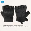 PATIKIL Fingerless Gloves, 1Pair Half Finger Gloves Breathable Workout Gloves for Outdoor Work Climbing Cycling Hunting, Black, M view 2