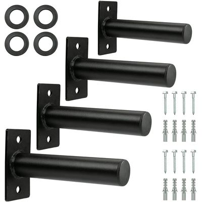 Fulvari Wall Mounted Weight Plate Holder, Fit A3 Weight Plate, 300 Lbs Capacity Wall Weight Storage Rack with Rubber Ring, Weight Plate Rack for Home Gym