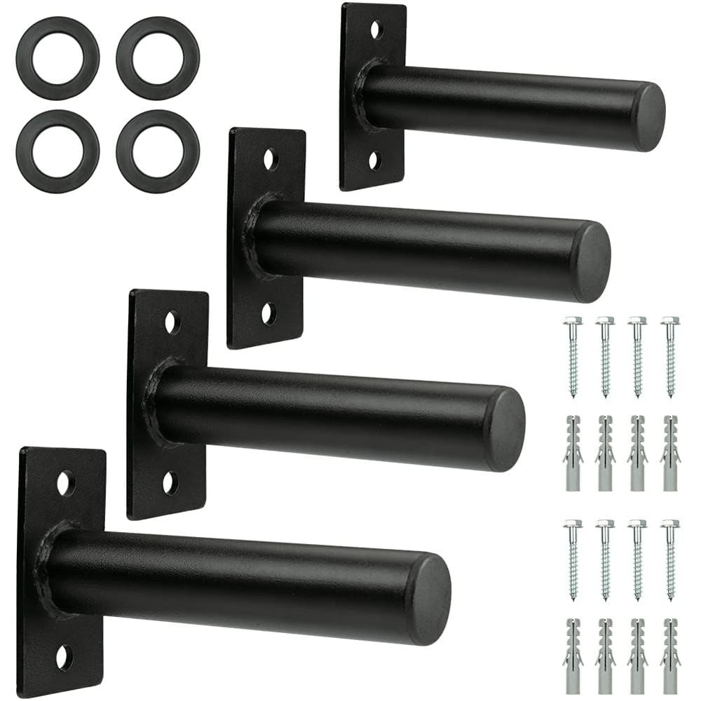 Fulvari Wall Mounted Weight Plate Holder, Fit A3 Weight Plate, 300 Lbs Capacity Wall Weight Storage Rack with Rubber Ring, Weight Plate Rack for Home Gym