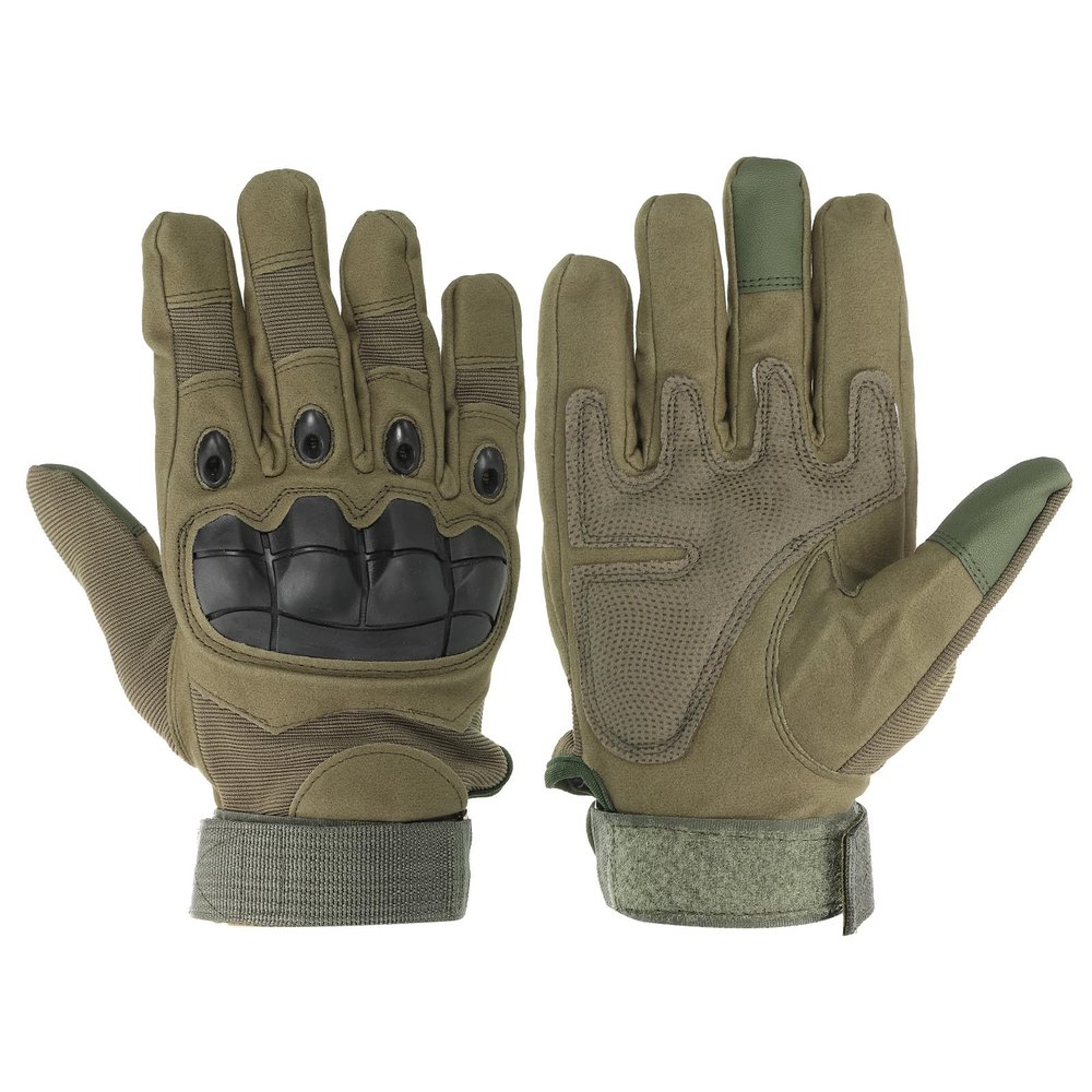 PATIKIL Motorcycle Gloves, Outdoor Full Finger Gloves Touch Screen Breathable Workout Gloves for Shooting Climbing Cycling Hunting, Green, M