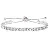Uloveido Adjustable Silver Color Slider Bolo Clasp Tennis Bracelets for Girlfriend Women with Created Diamond Cubic Zirconia Y4043 view 1